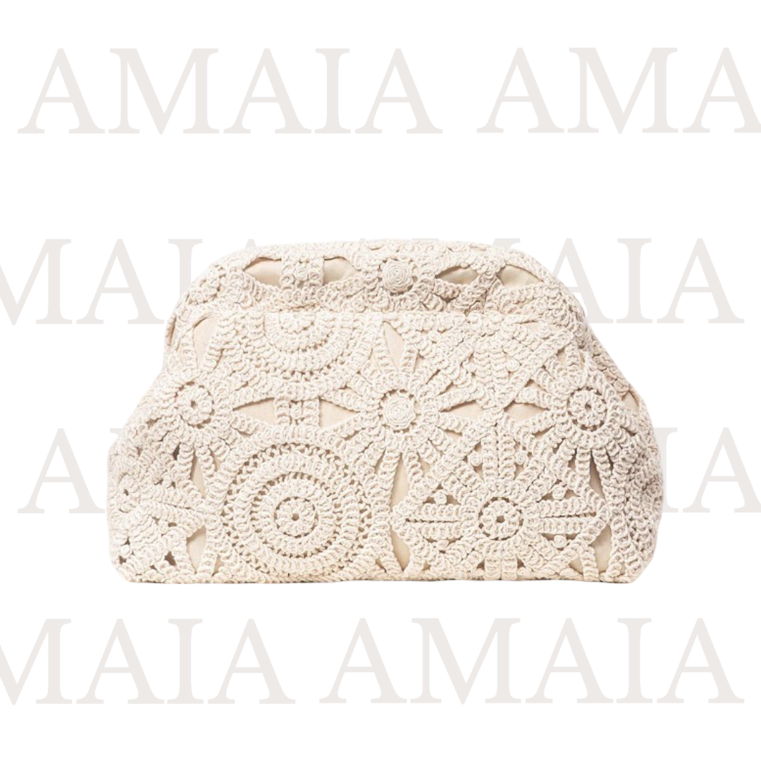 Alora Crochet Hobo Clutch